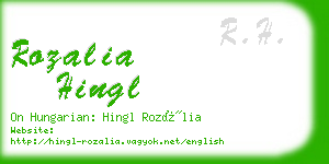 rozalia hingl business card